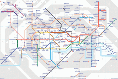 The current London Underground Map.